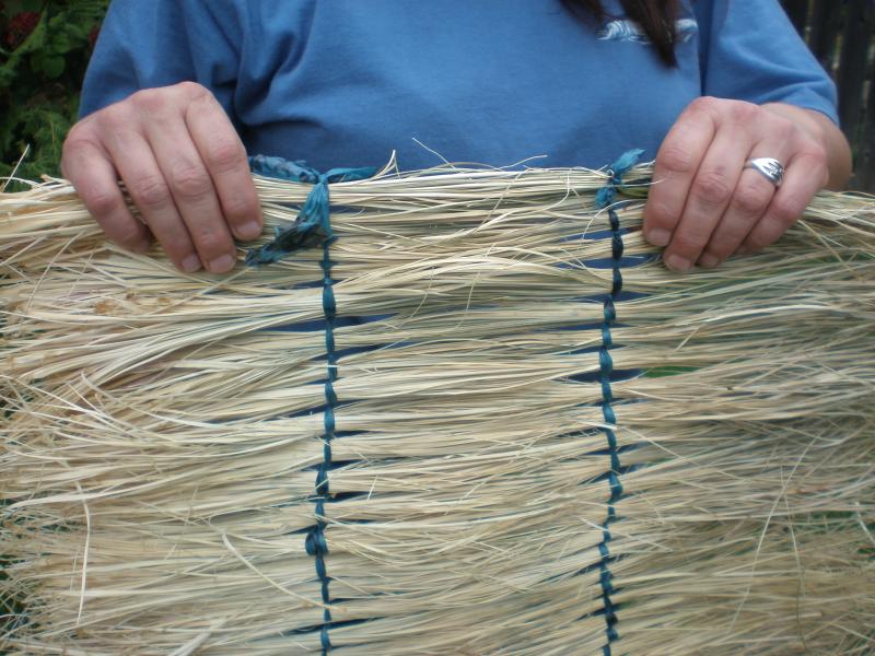 Mat woven from bear grass